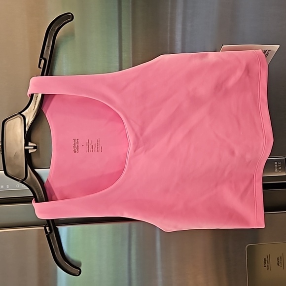 💕GIRLFRIEND COLLECTIVE💕 Bella Scoop Neck Tank Top ~ Bubblegum Pink Small S NWT - Picture 5 of 11